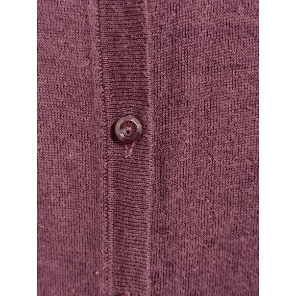 Loft Women’s Size M Purple 3/4 Sleeve Button Up Cardigan - Picture 3 of 5
